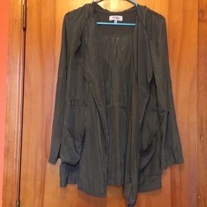Green cardigan
